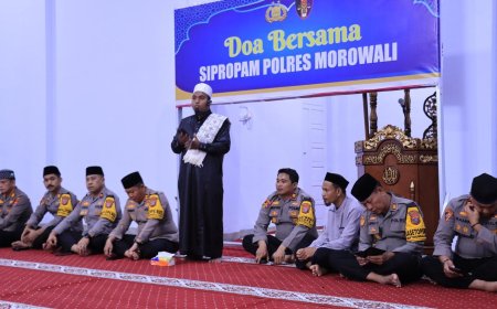 Peringati Malam Nisfu Syaban, Polres Morowali Gelar Doa Bersama dan Yasinan