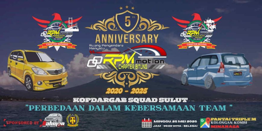 Dari ujung utara pulau Sulawesi ANNIVERSARY 5.th RPM CHAPTER BITUNG terlaksana